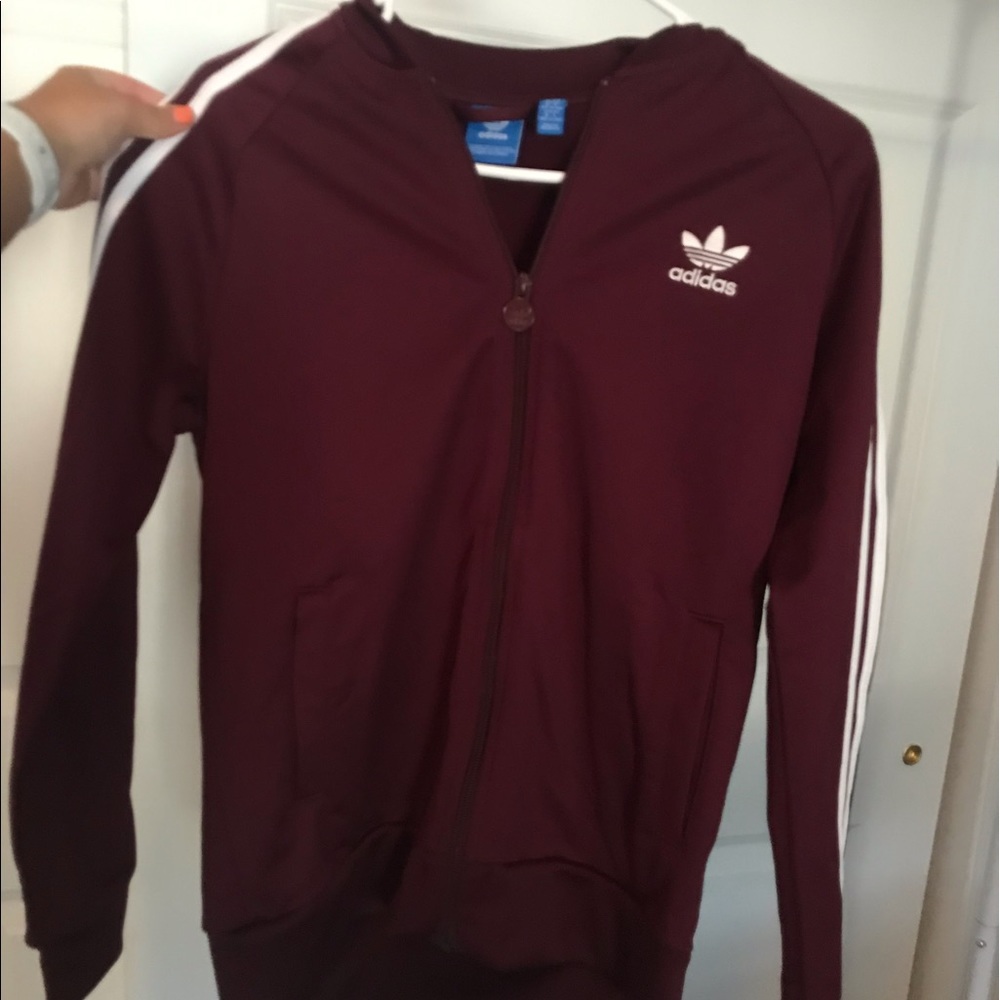 Maroon Adidas Jacket
